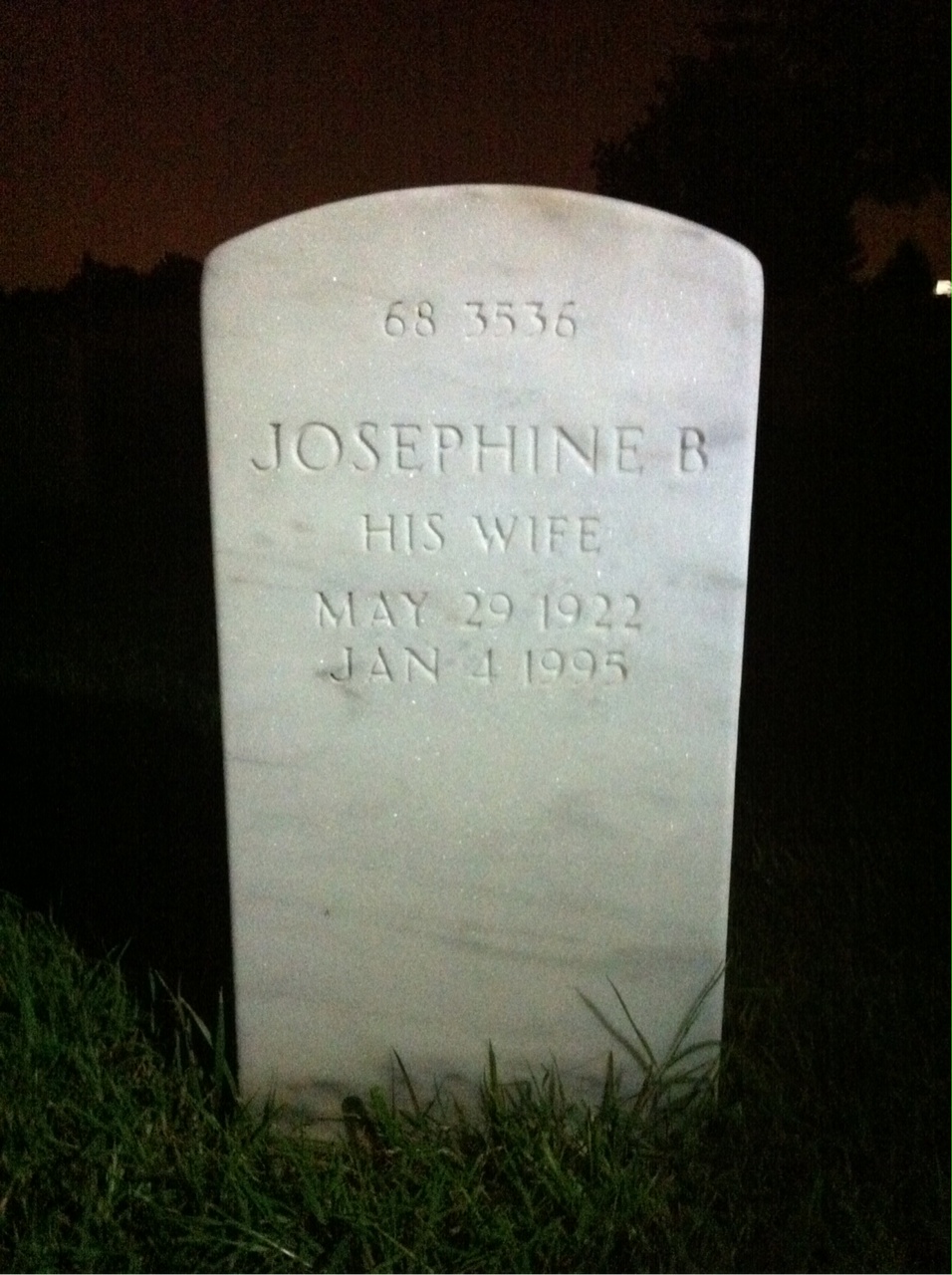 Back of headstone — Benjamin Mckay