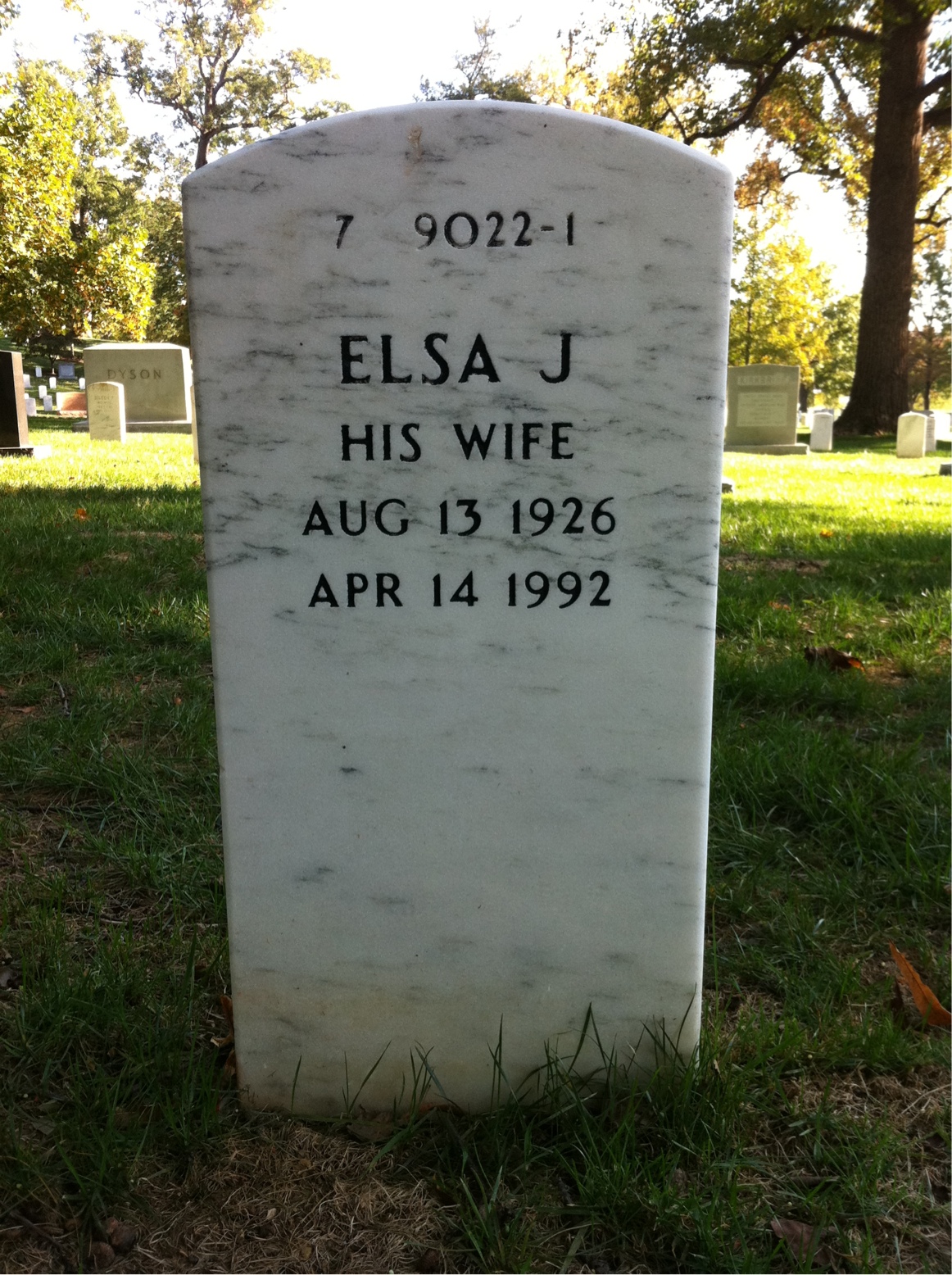 Back of headstone — John Schmitt