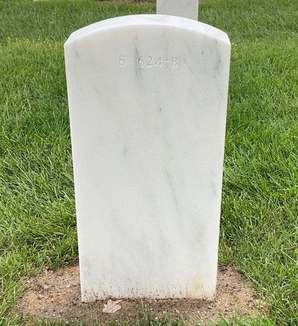 Back of headstone — Philip E Pons