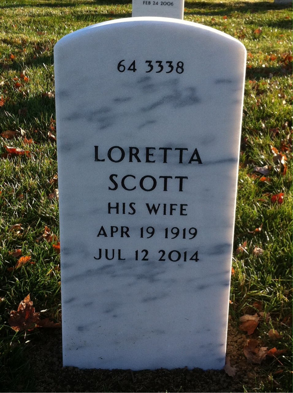 Back of headstone — Francis Stover