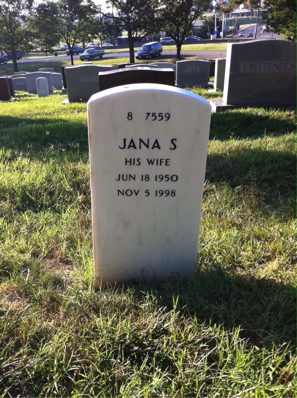 Back of headstone — Thomas Brink
