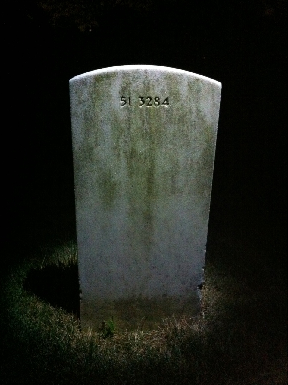 Back of headstone — Larry Anderson
