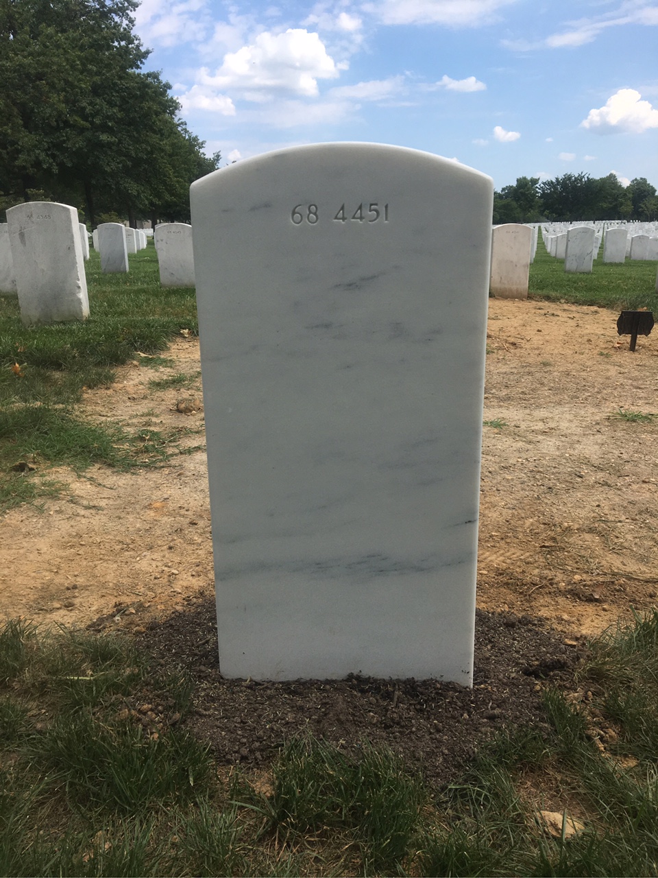 Back of headstone — William C Hammond