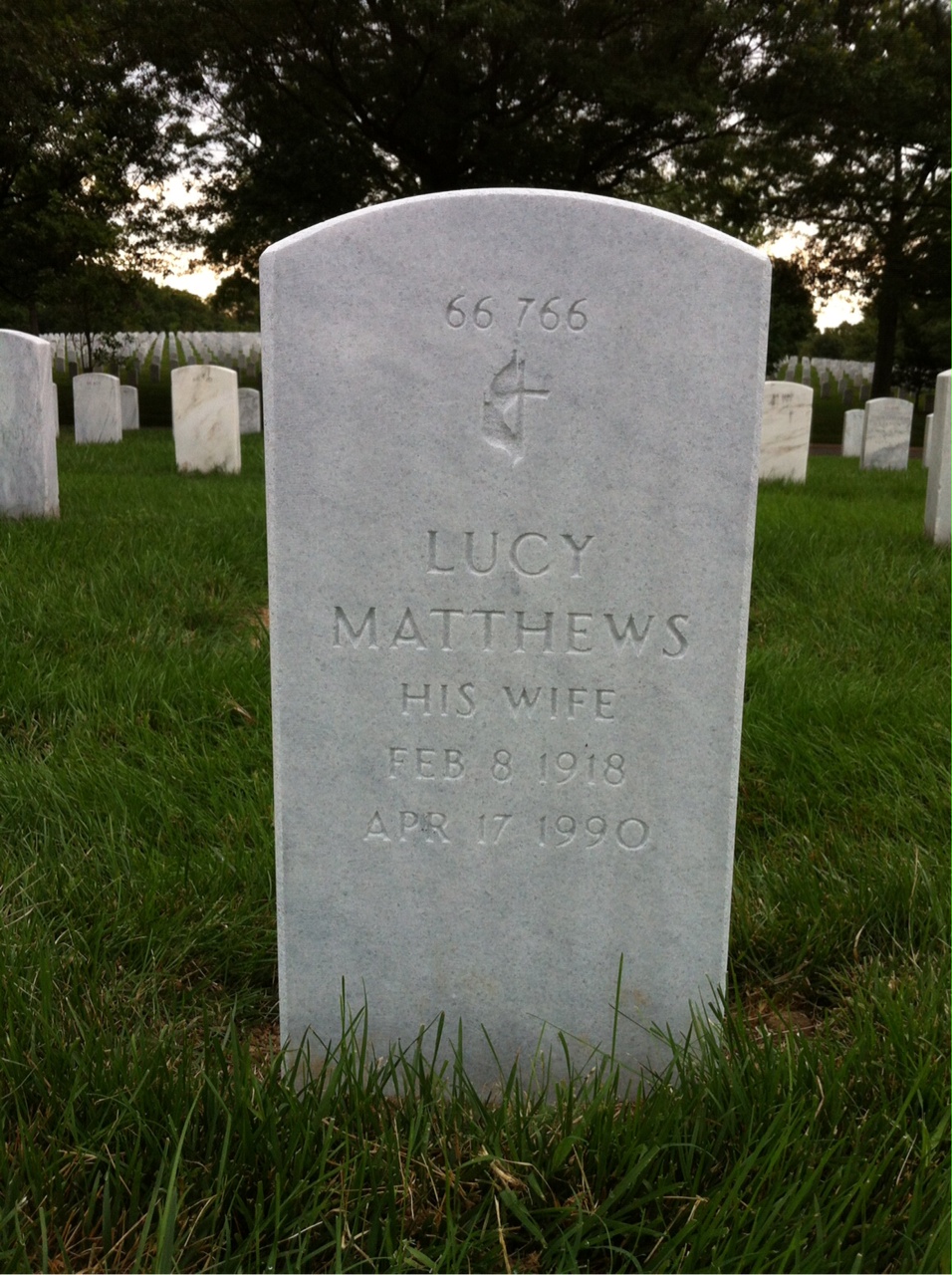 Back of headstone — Archer Alston