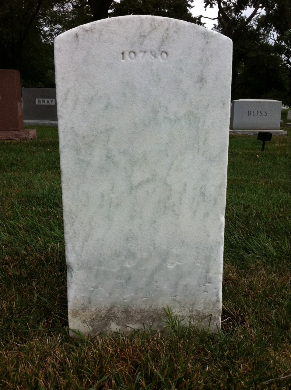 Back of headstone — Edward Murray