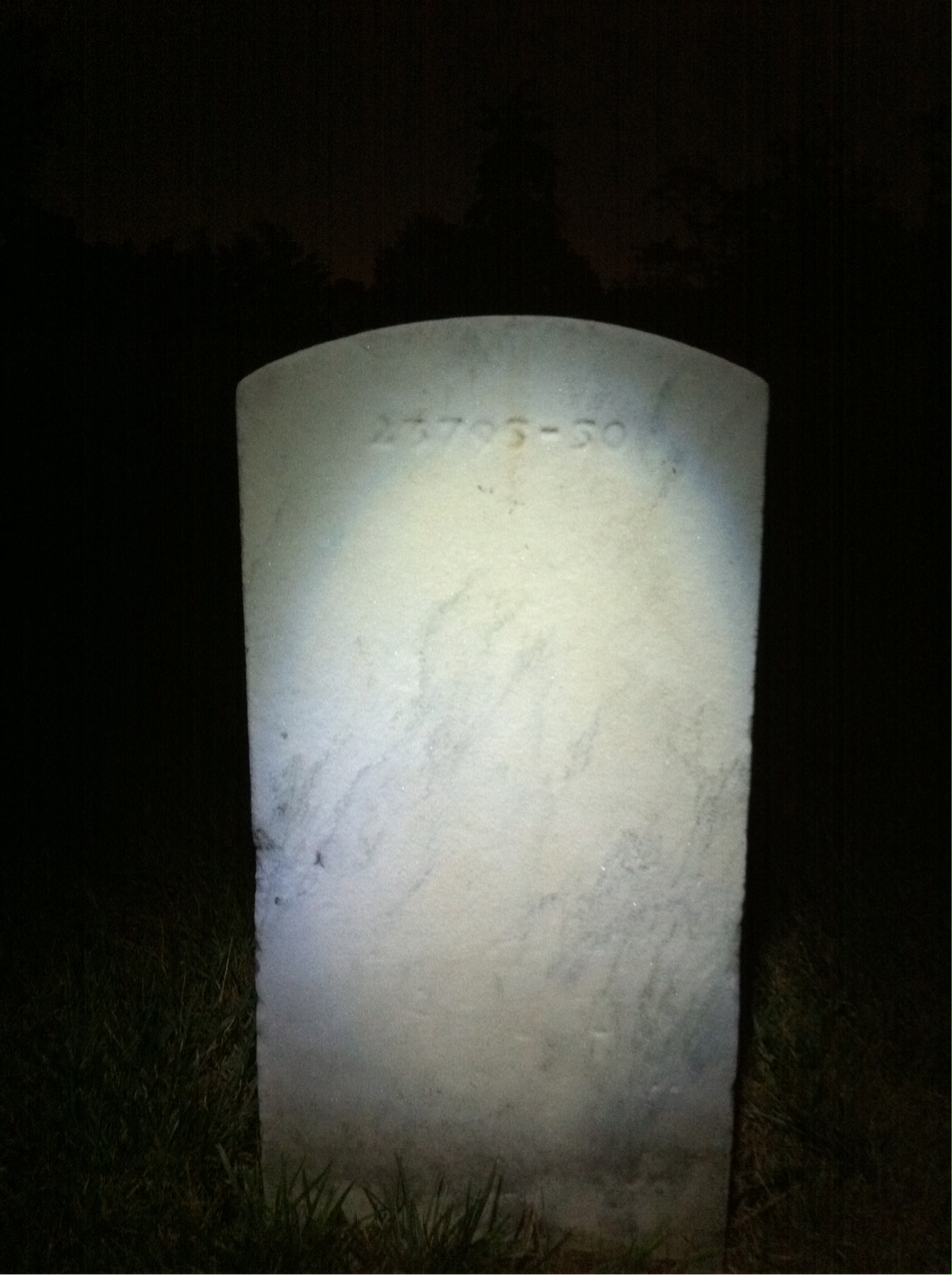 Back of headstone — Thomas Mitchell