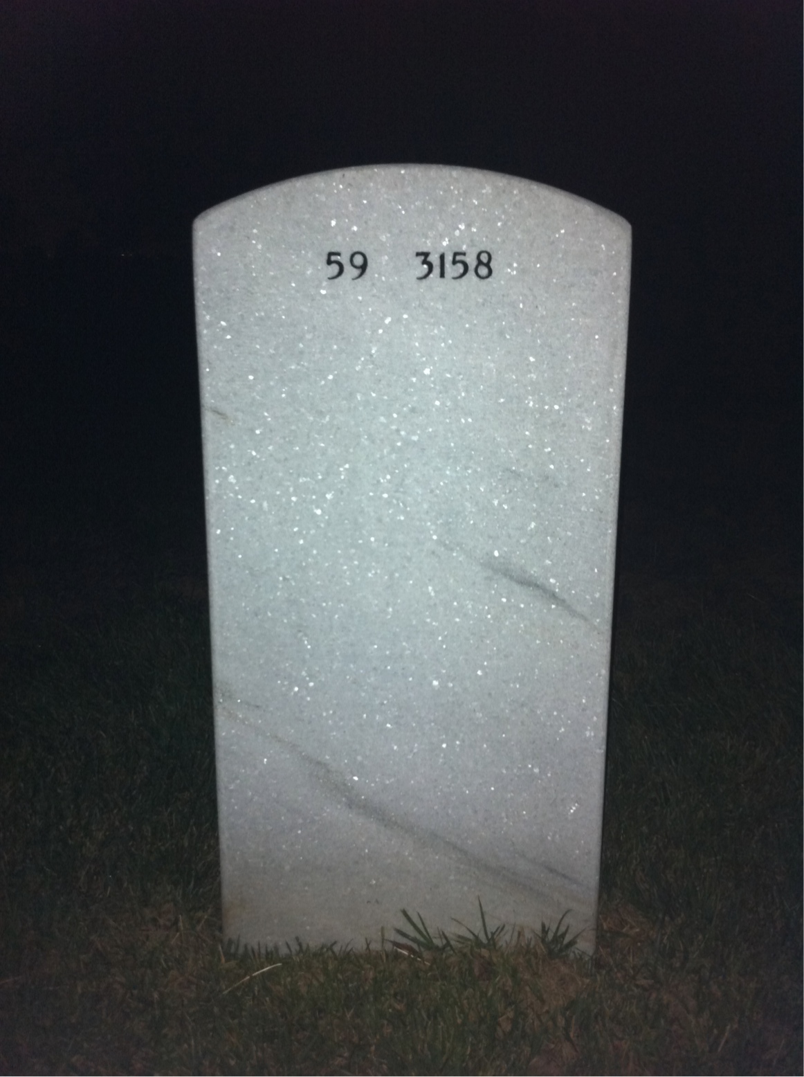 Back of headstone — Carol Jones