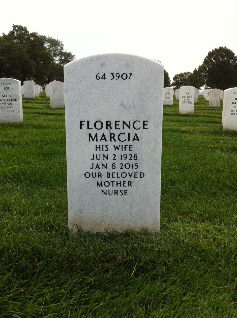 Back of headstone — Joseph Falvey