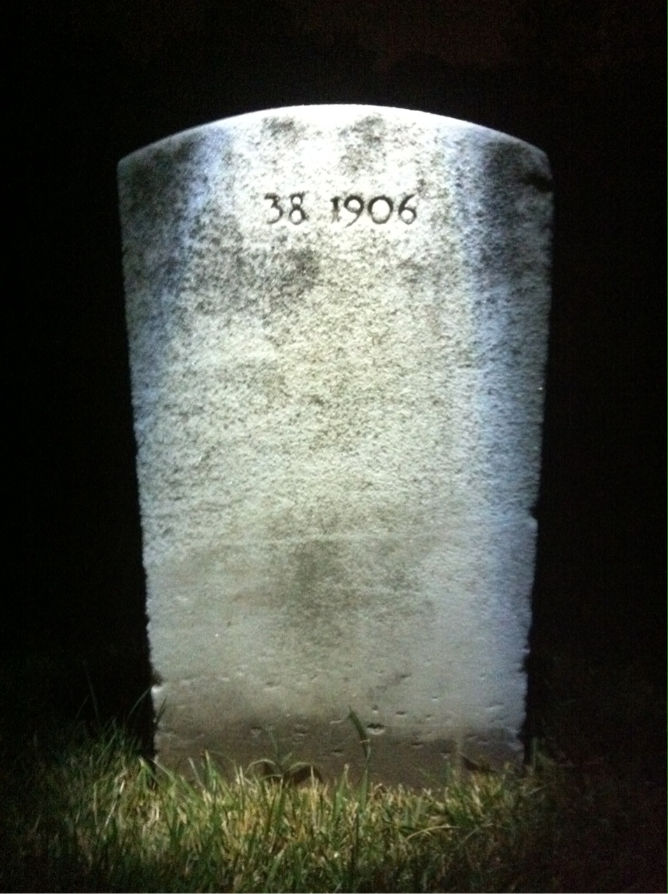 Back of headstone — Ethel Myers
