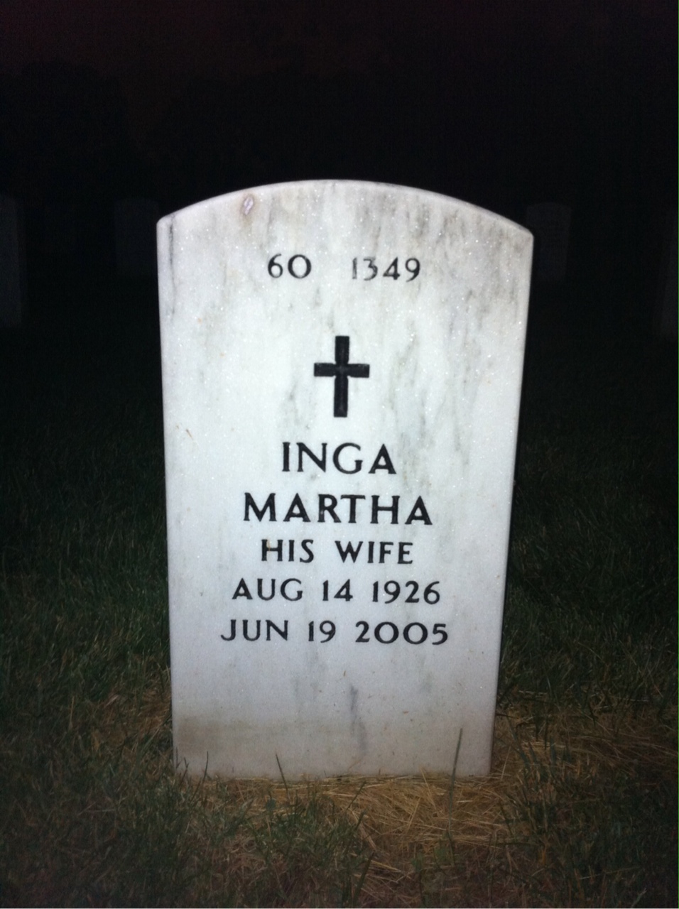 Back of headstone — St Clair Mackay