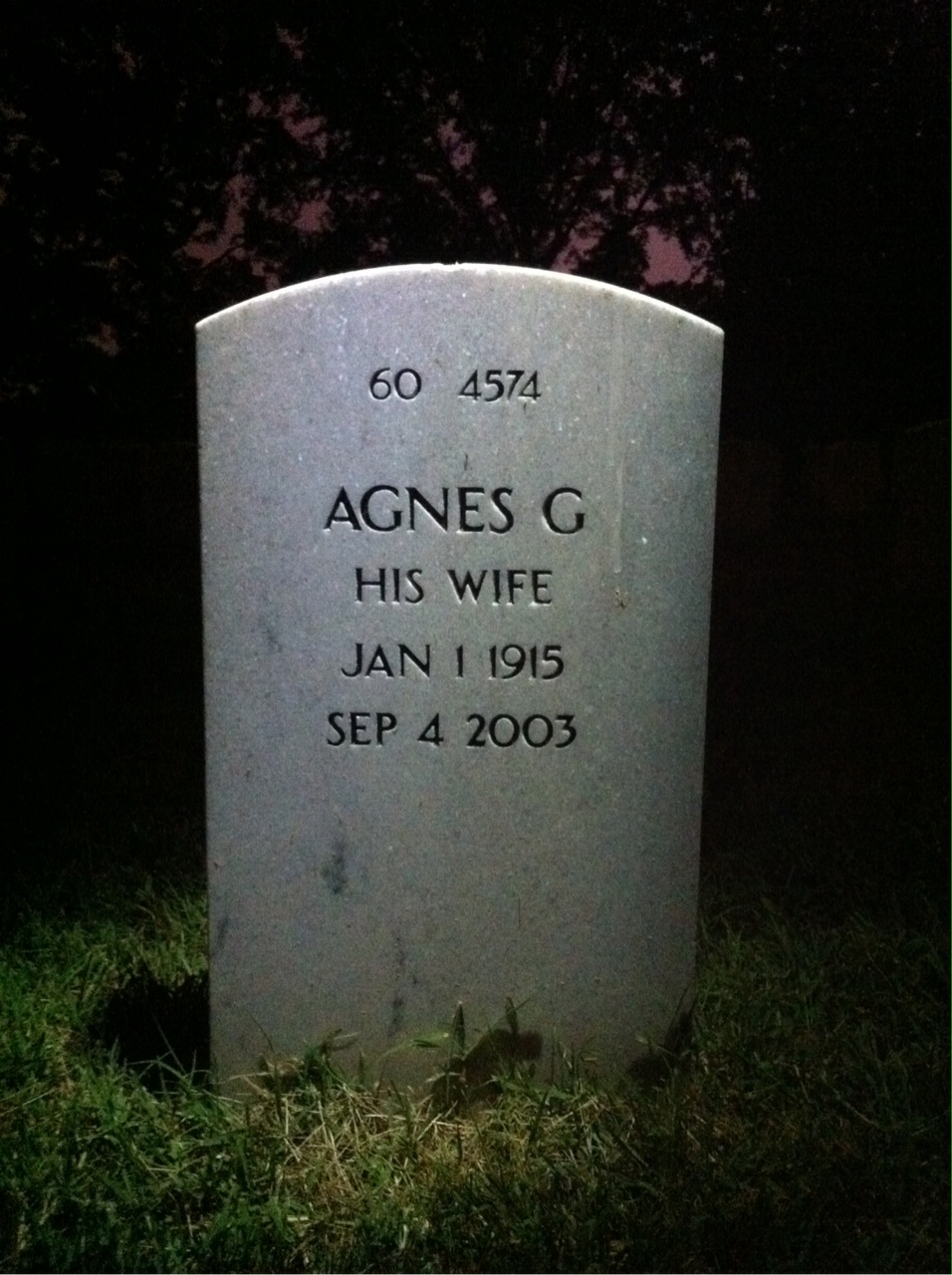 Back of headstone — Walter Bozek