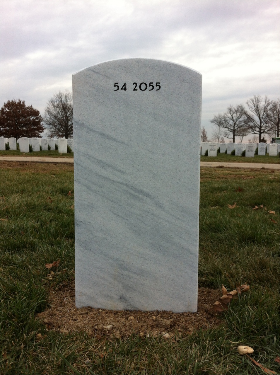 Back of headstone — Terry Eugene Burr
