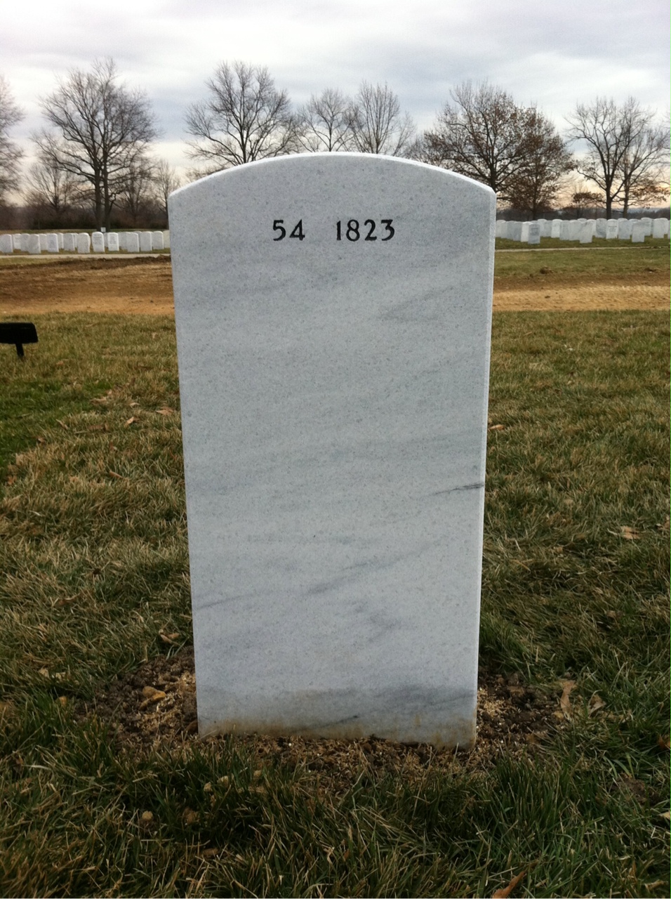 Back of headstone — Mary Ashe