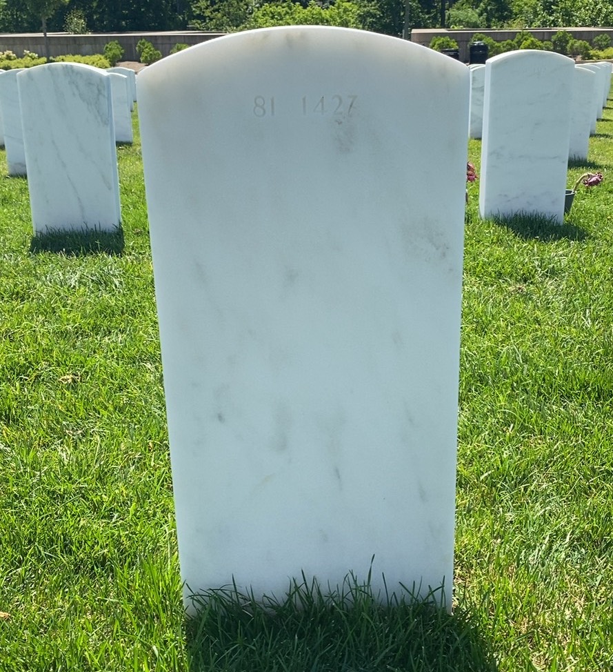 Back of headstone — George Mohrmann