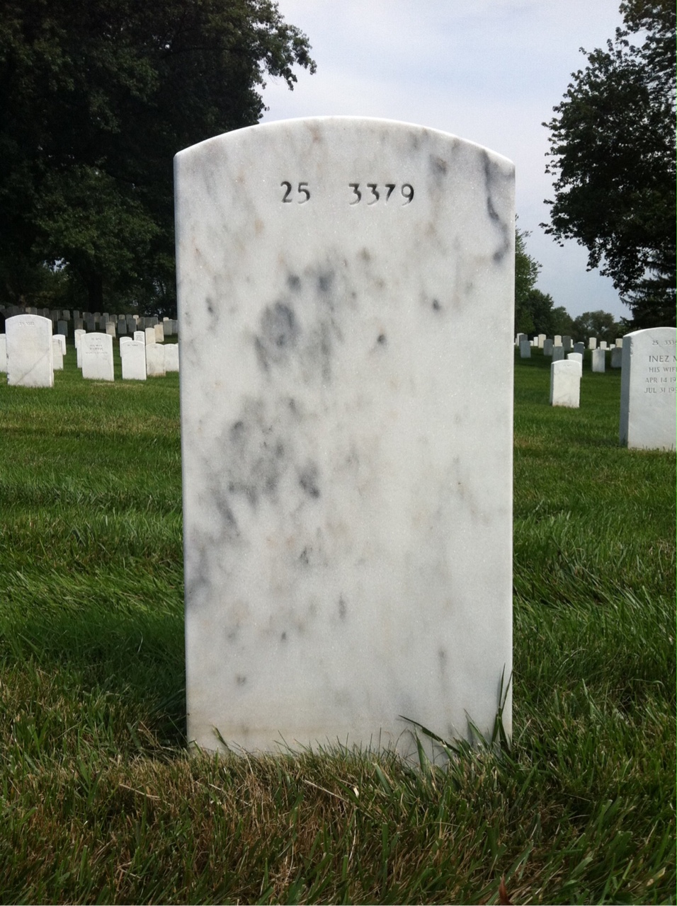 Back of headstone — Danny Francis