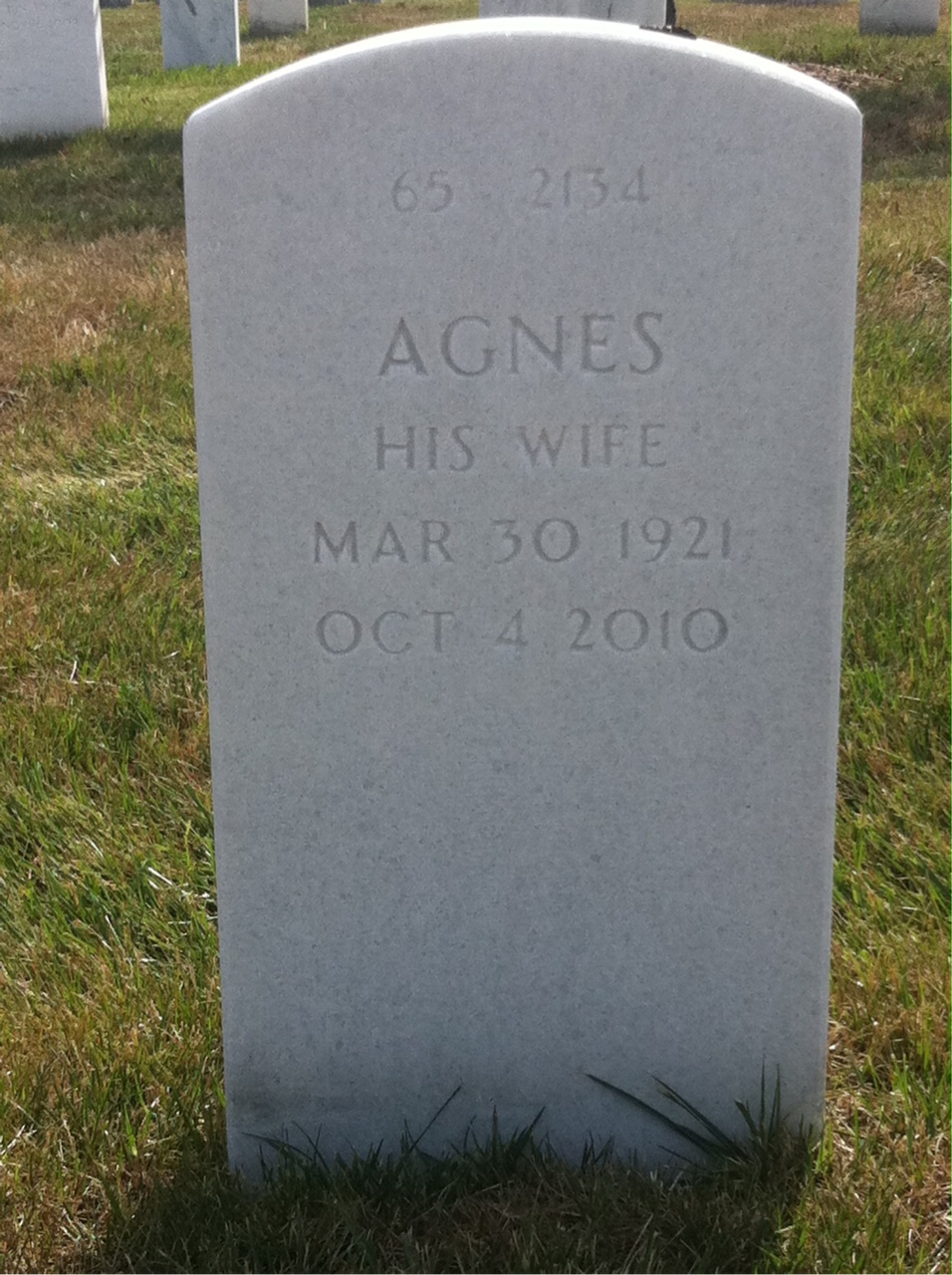 Back of headstone — Philip Morrison