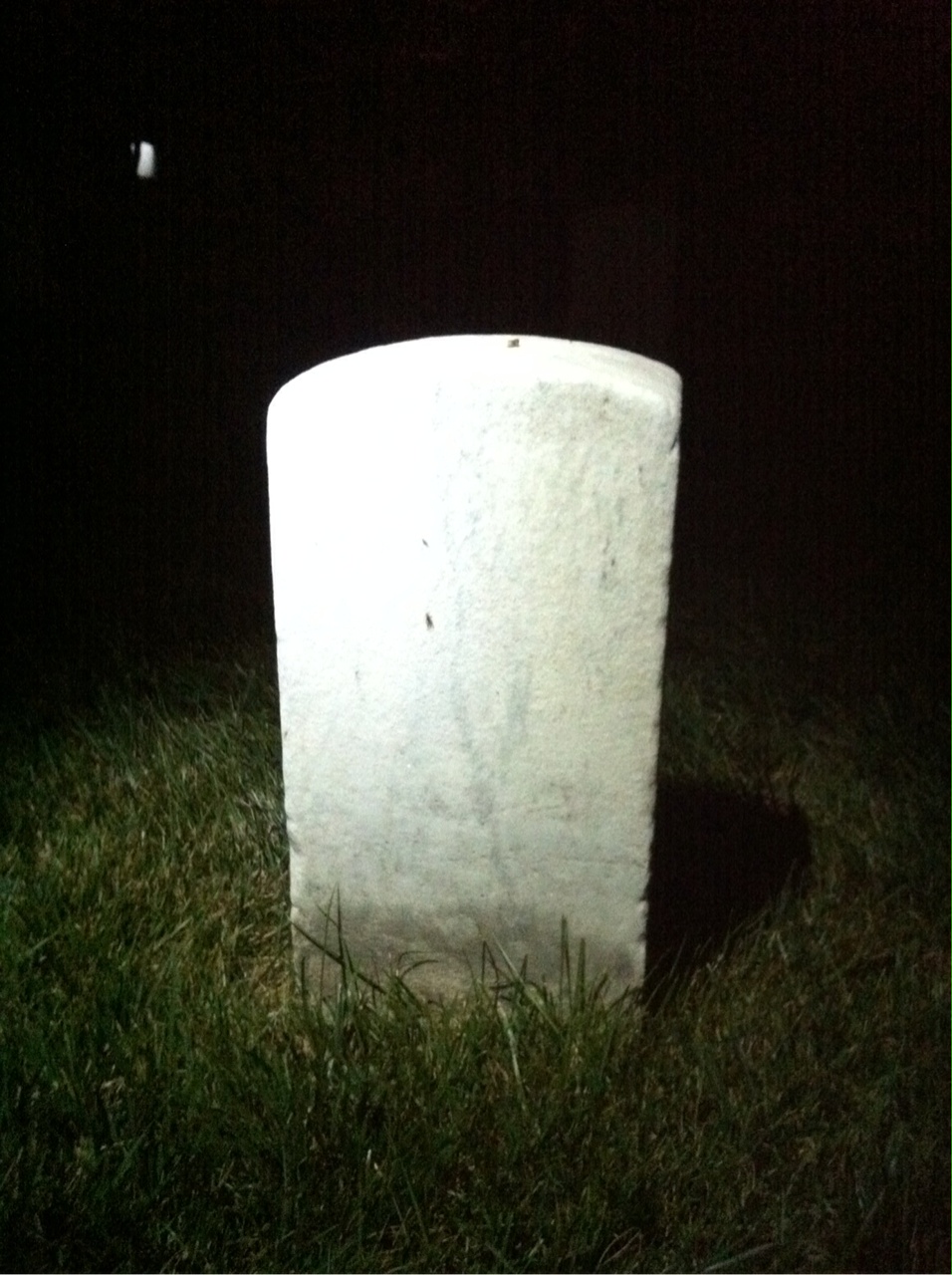 Back of headstone — Benj Baker