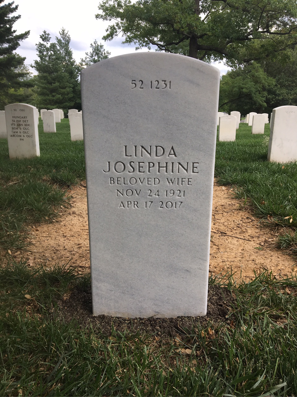 Back of headstone — Warren Allen