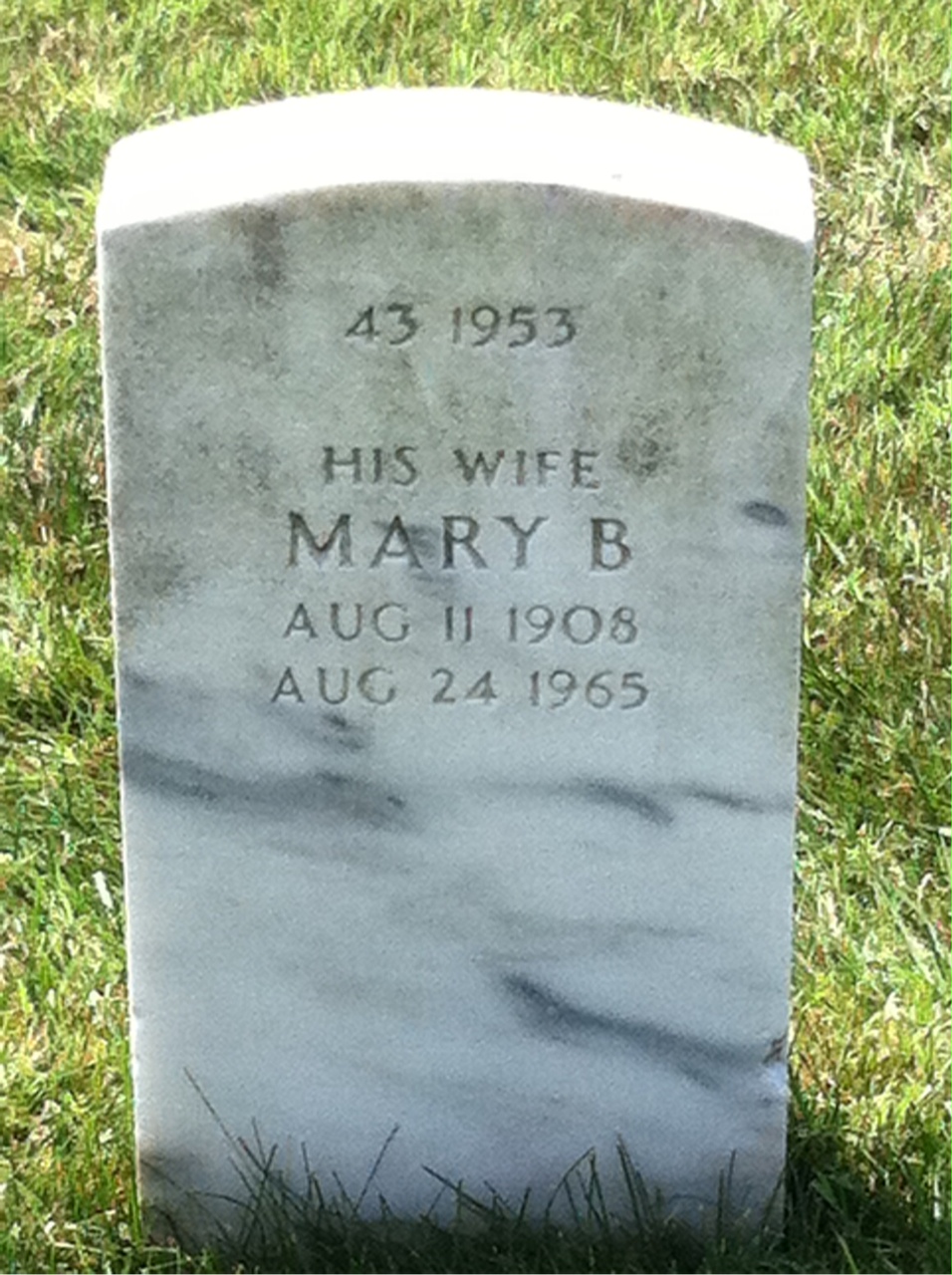 Back of headstone — Martin Conroy