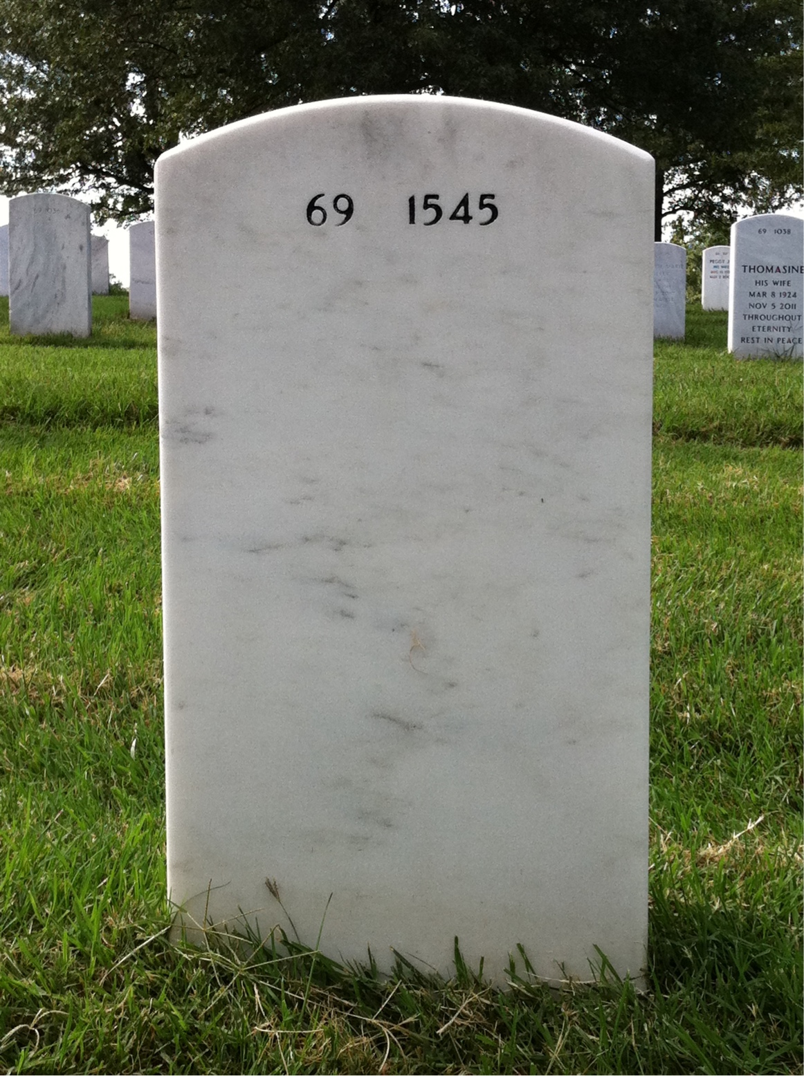 Back of headstone — James Murrell