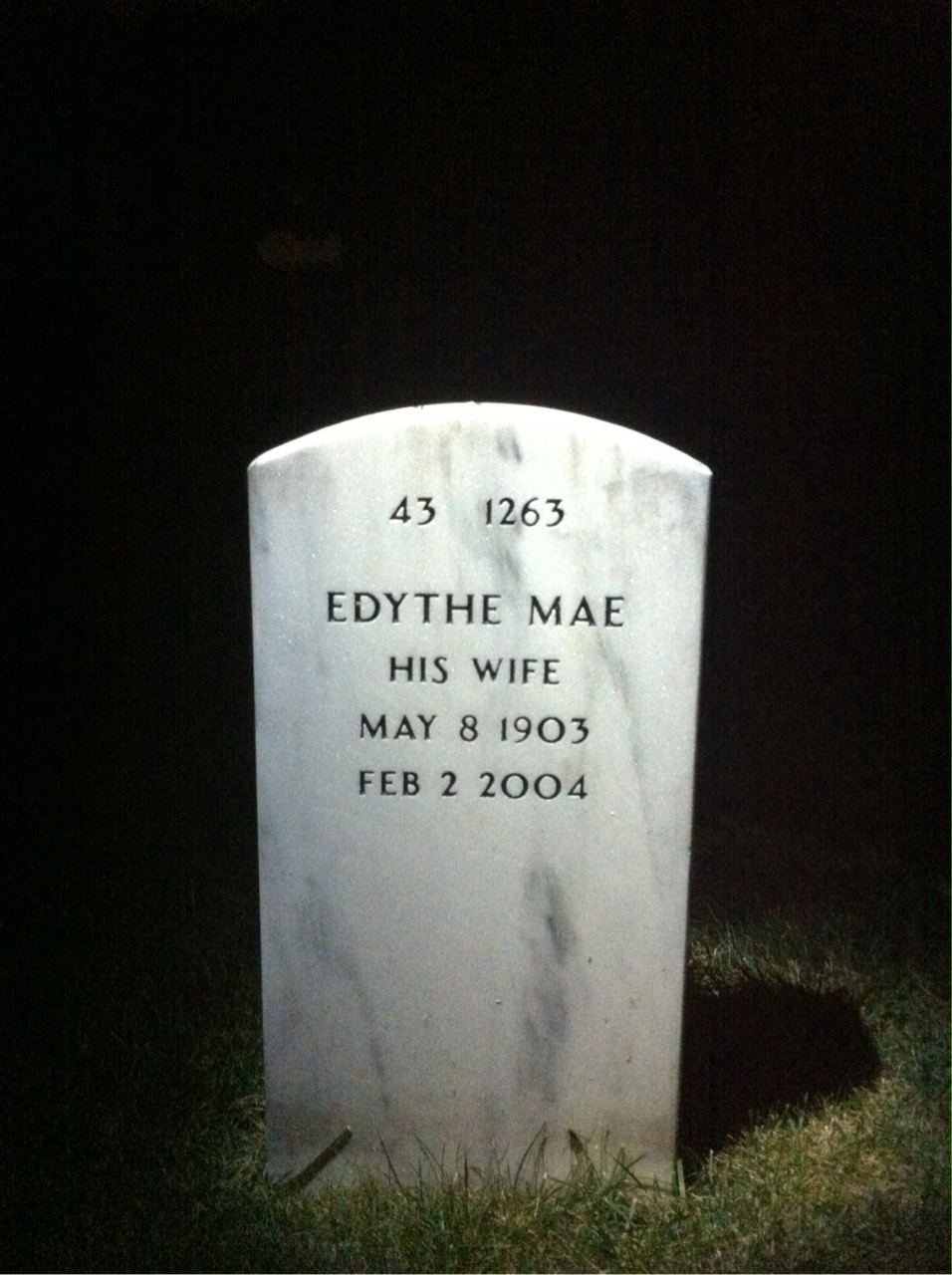 Back of headstone — Phillip Baumgartner