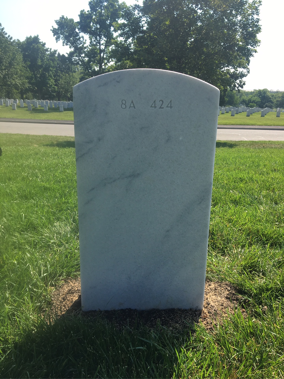 Back of headstone — William Foster Holmes