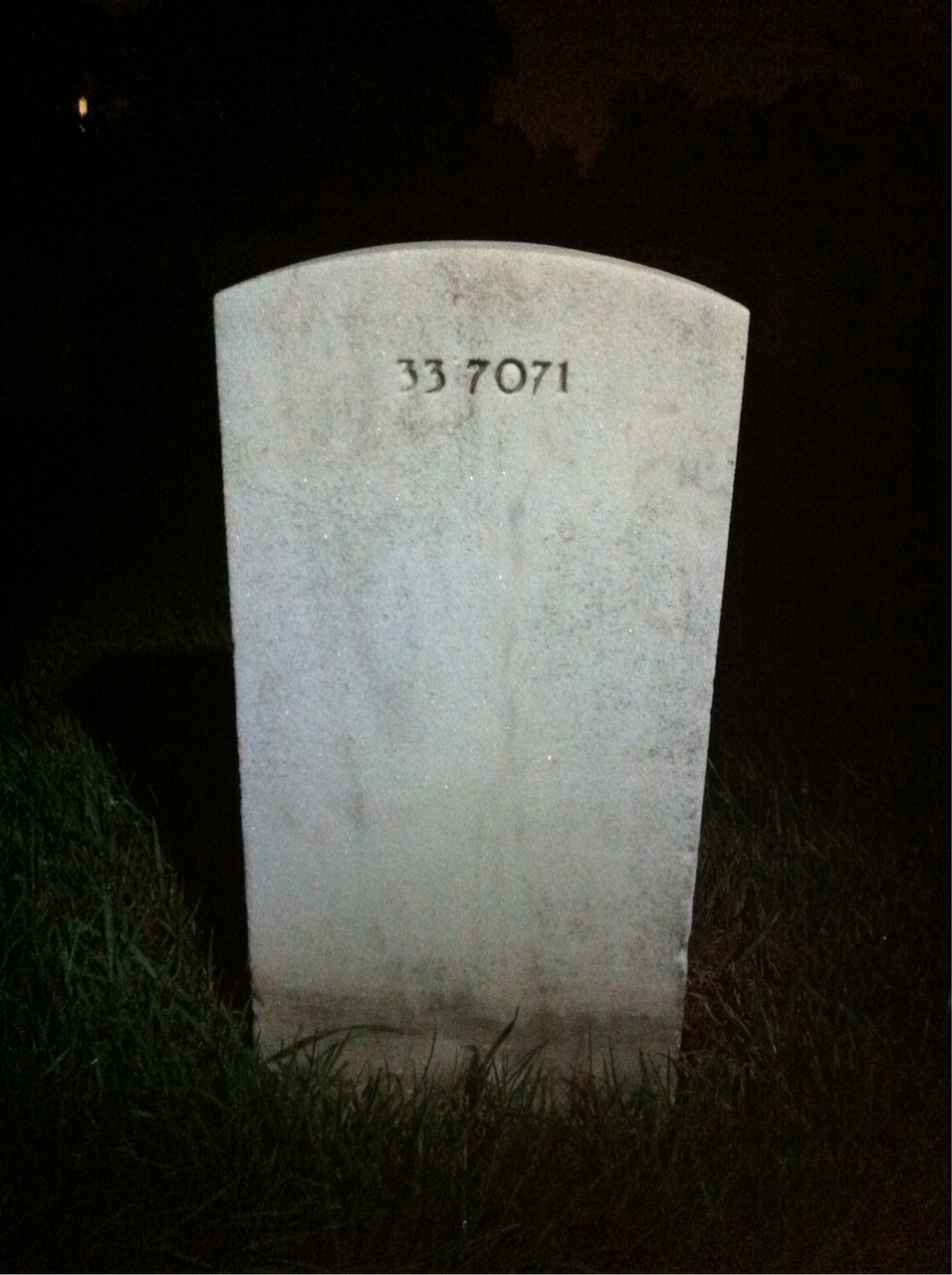 Back of headstone — Thomas M Ricks