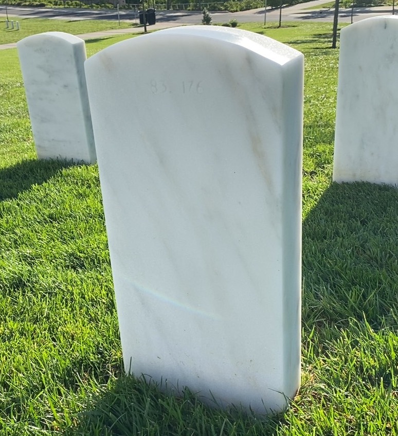 Back of headstone — Travis K Cambridge
