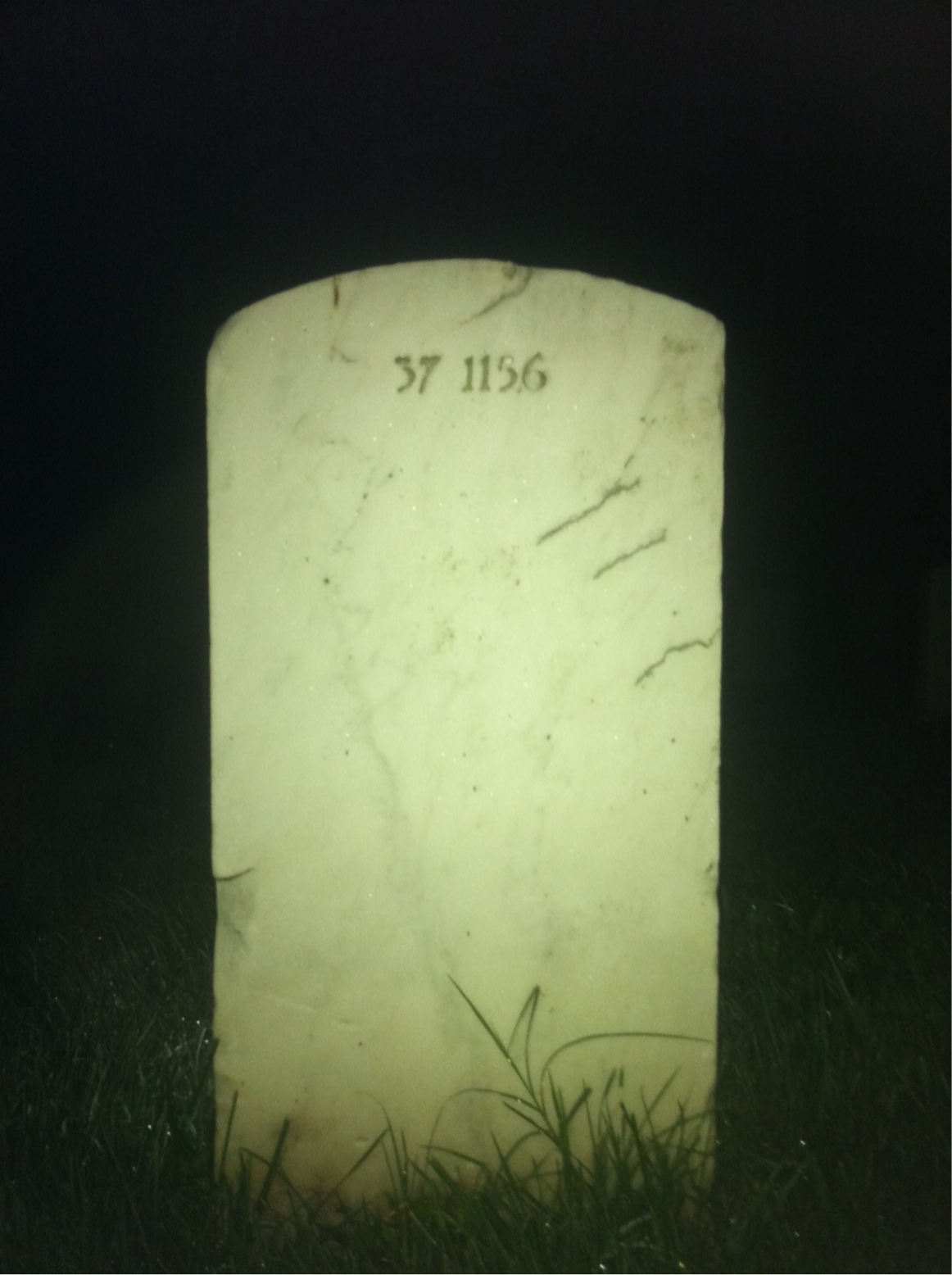 Back of headstone — Adam Mont