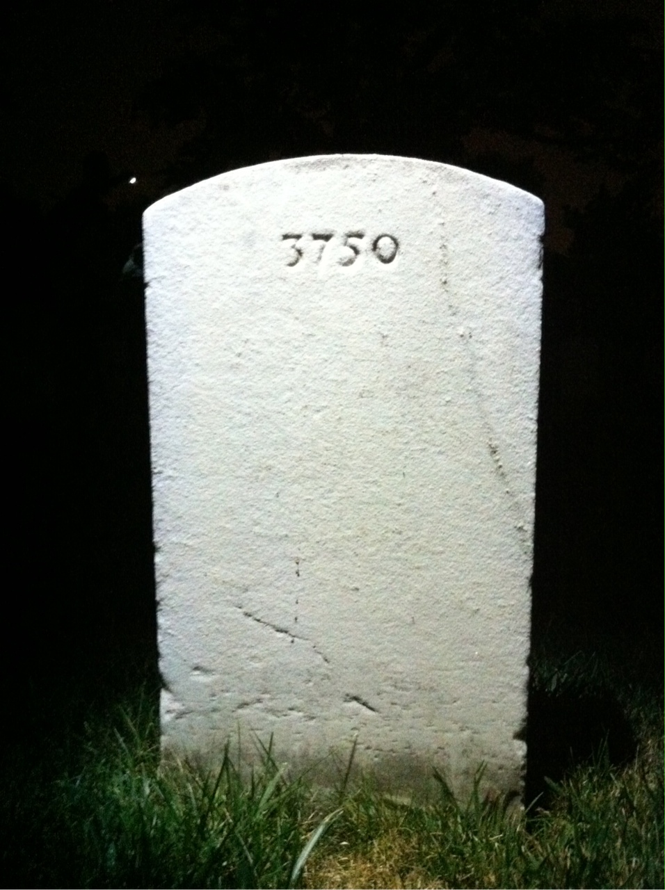 Back of headstone — Mary Moon