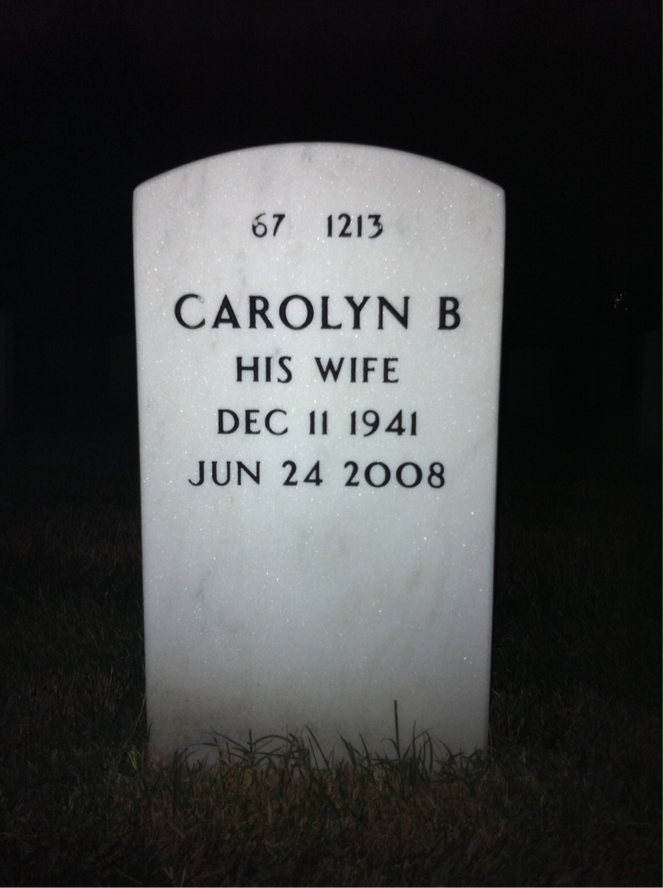 Back of headstone — Sherman Jones