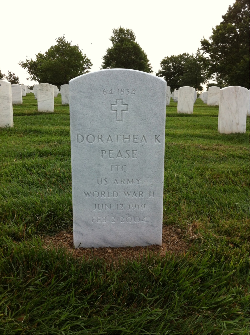 Back of headstone — Charles Pease