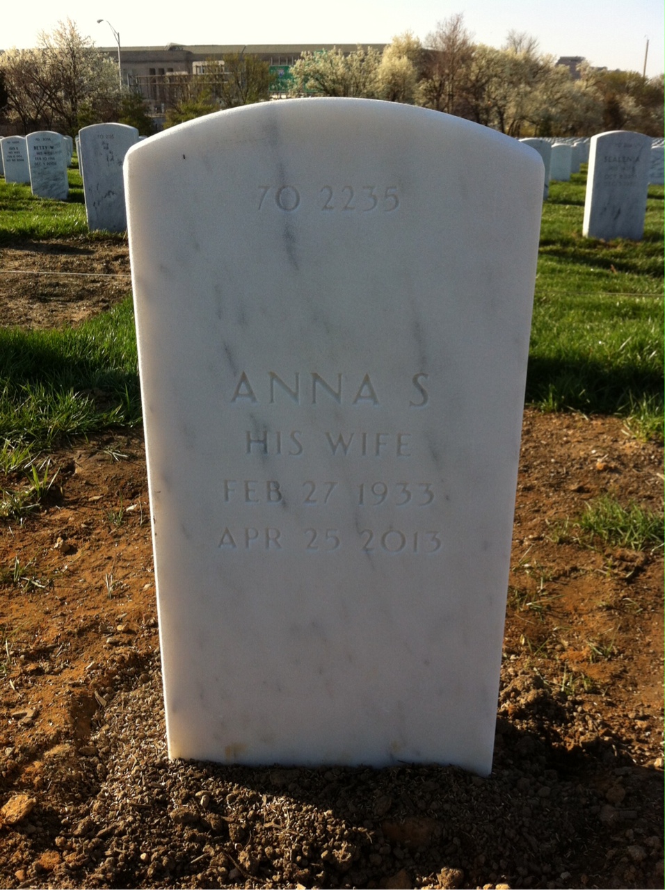 Back of headstone — Harold Moon
