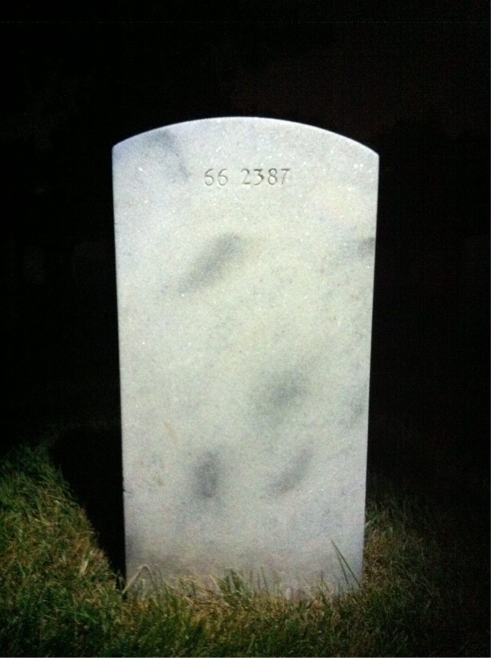 Back of headstone — James Mills