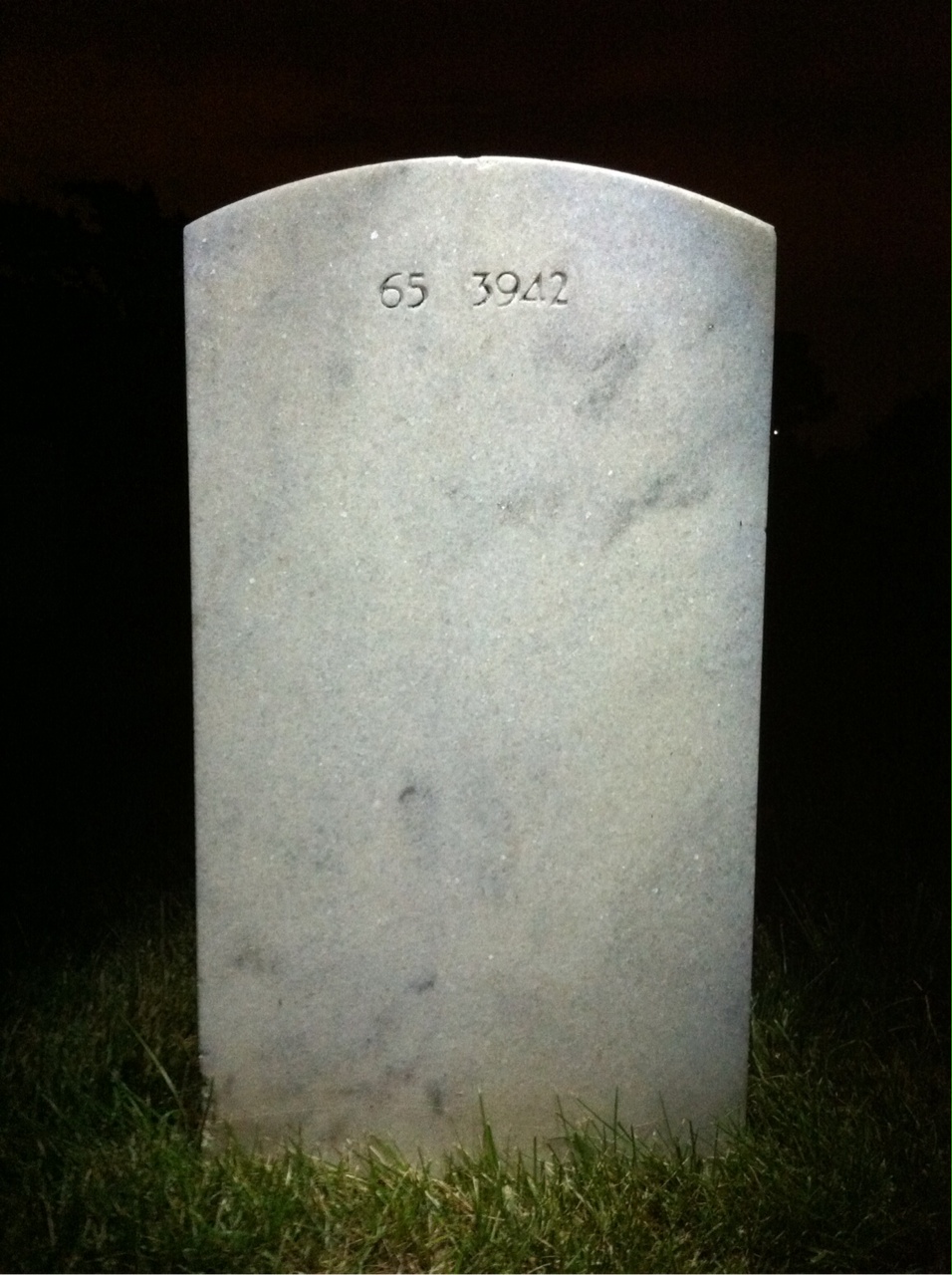 Back of headstone — Maurice Millican