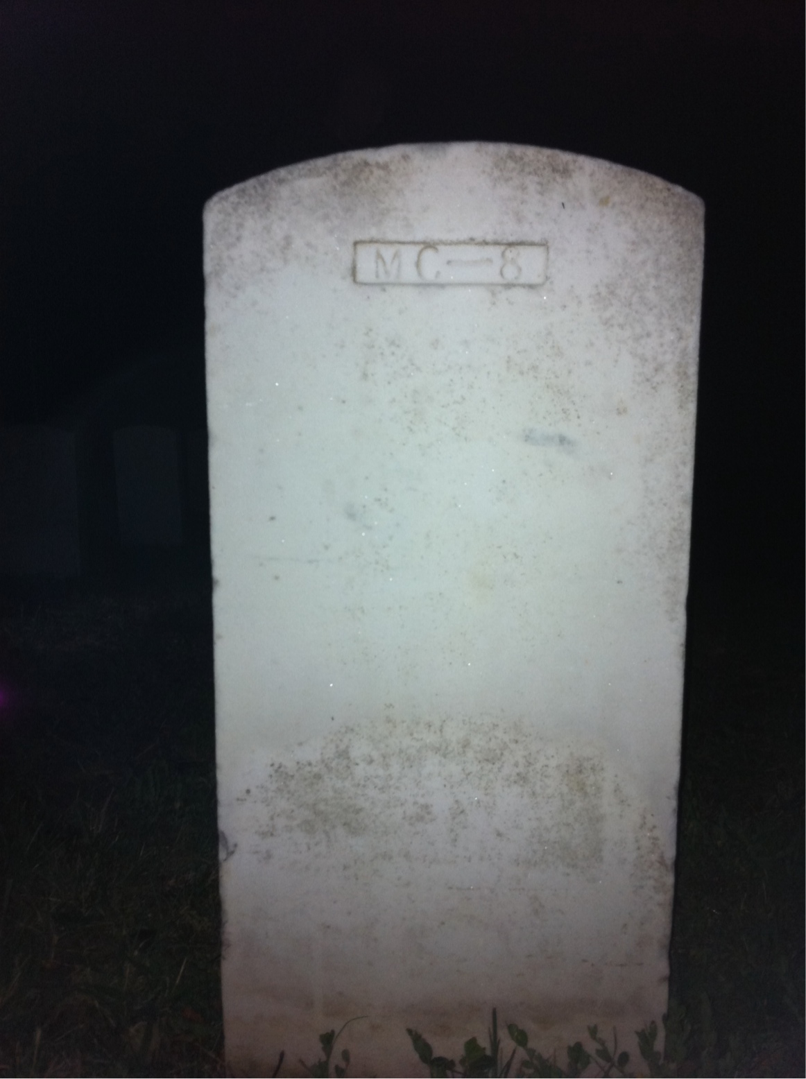 Back of headstone — Alfred Cason