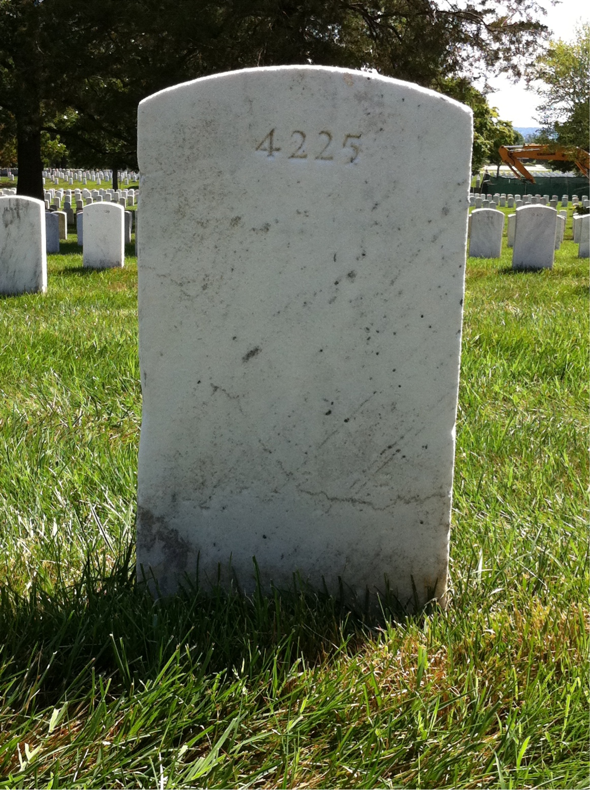 Back of headstone — Roy Tate