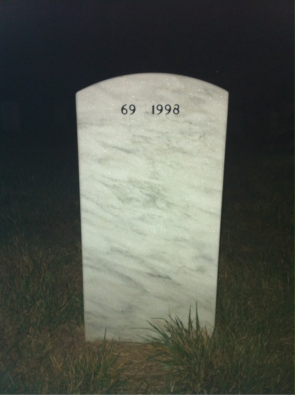 Back of headstone — Anthony Quesada
