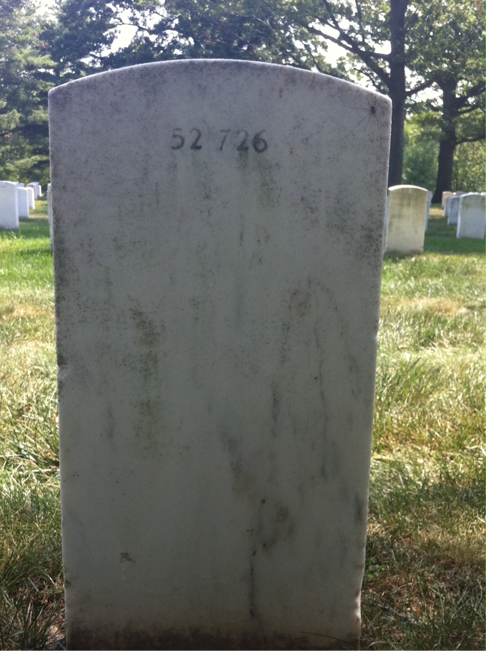 Back of headstone — Charles Bouch
