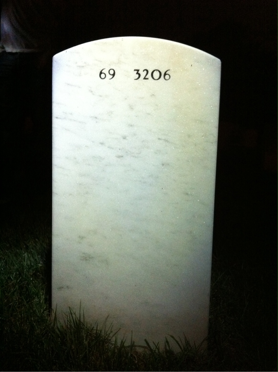 Back of headstone — Ty Sariego