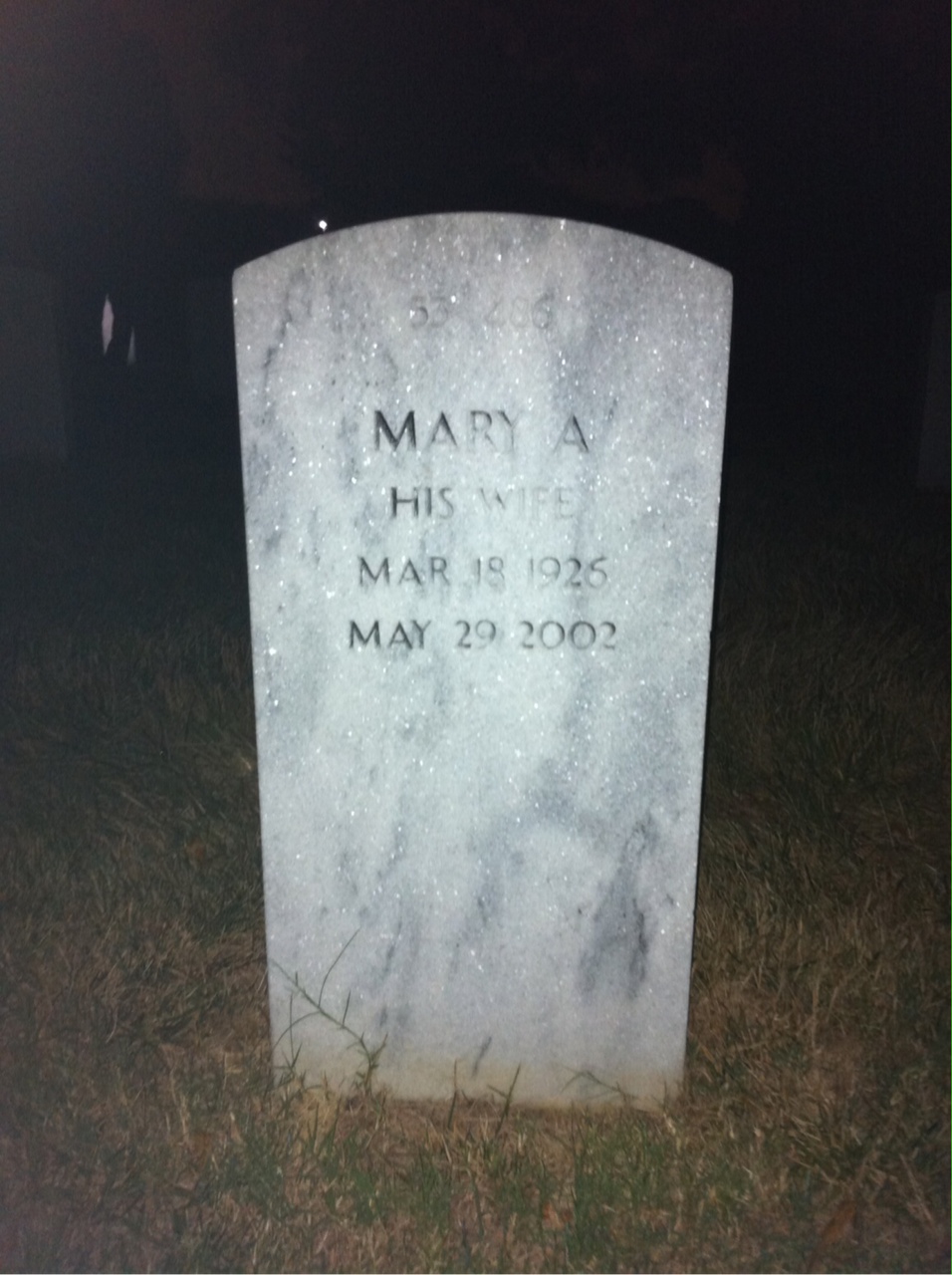 Back of headstone — Edward Anson