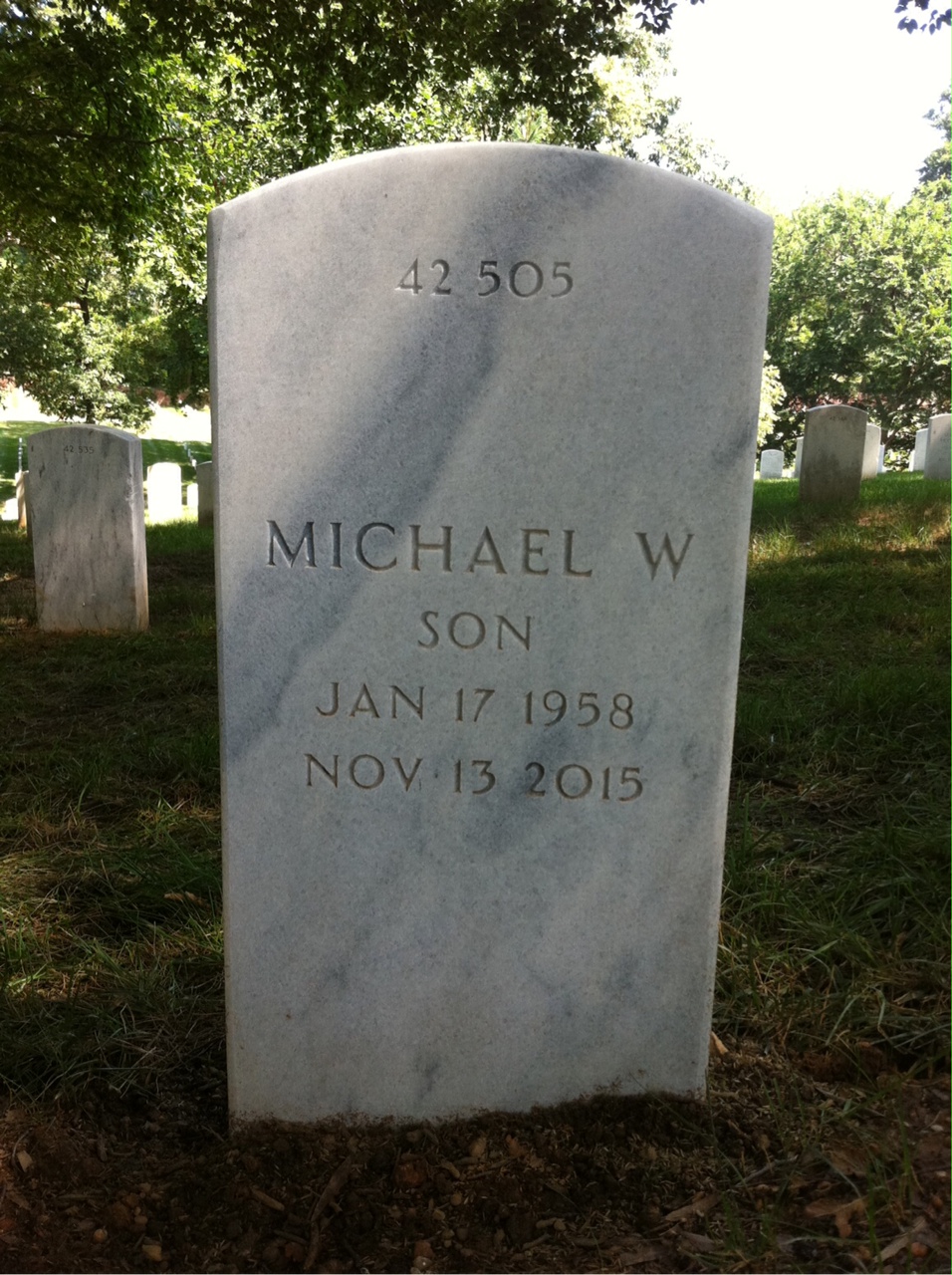 Back of headstone — William Moffett