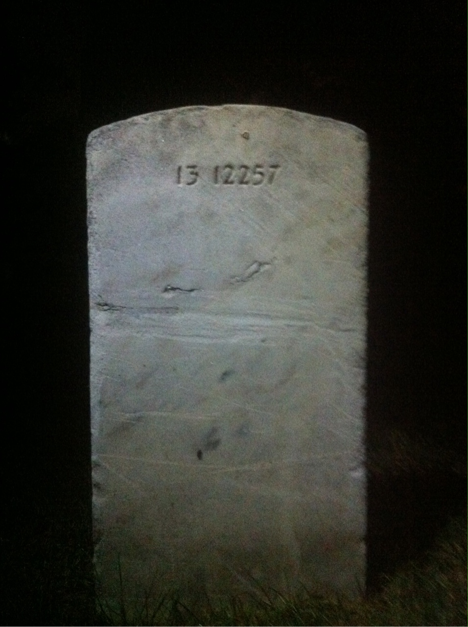 Back of headstone — Elisha Anders