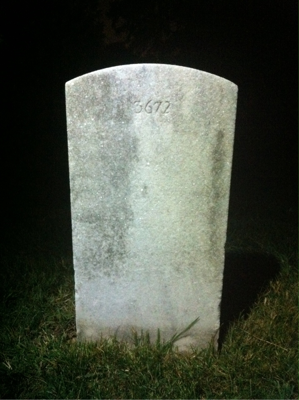 Back of headstone — John Mountain