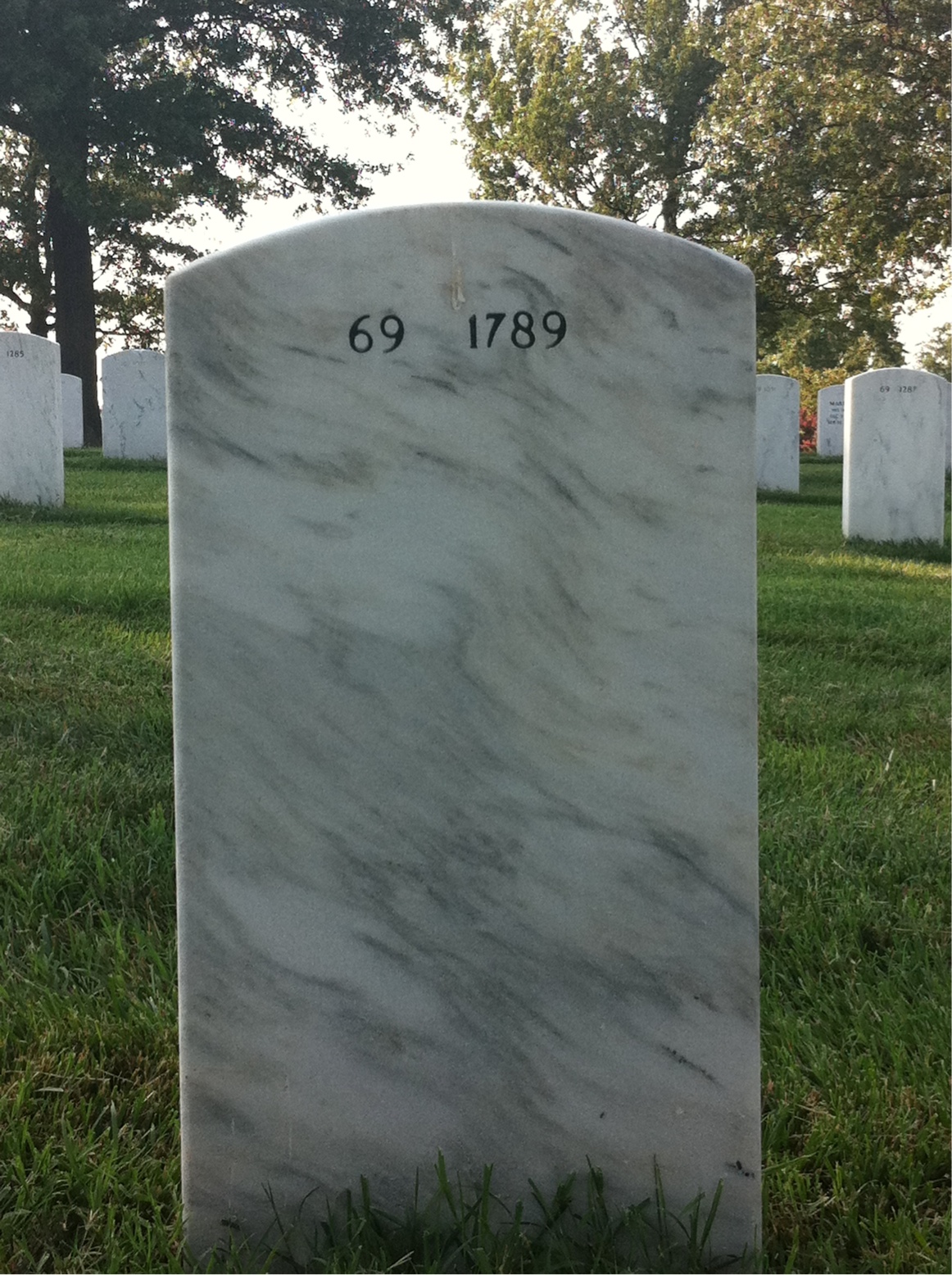 Back of headstone — Orville Lovik