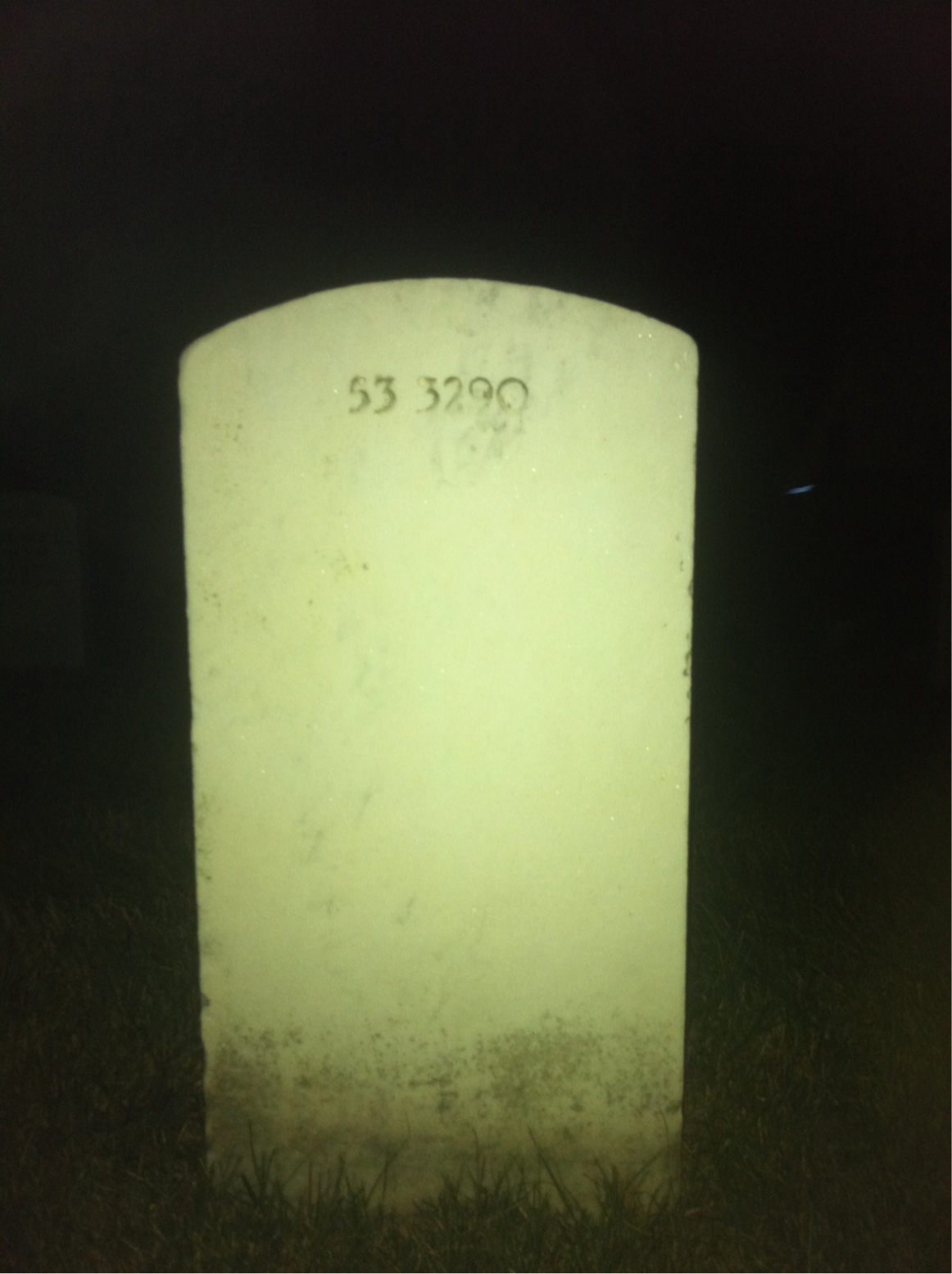Back of headstone — John Ashburner