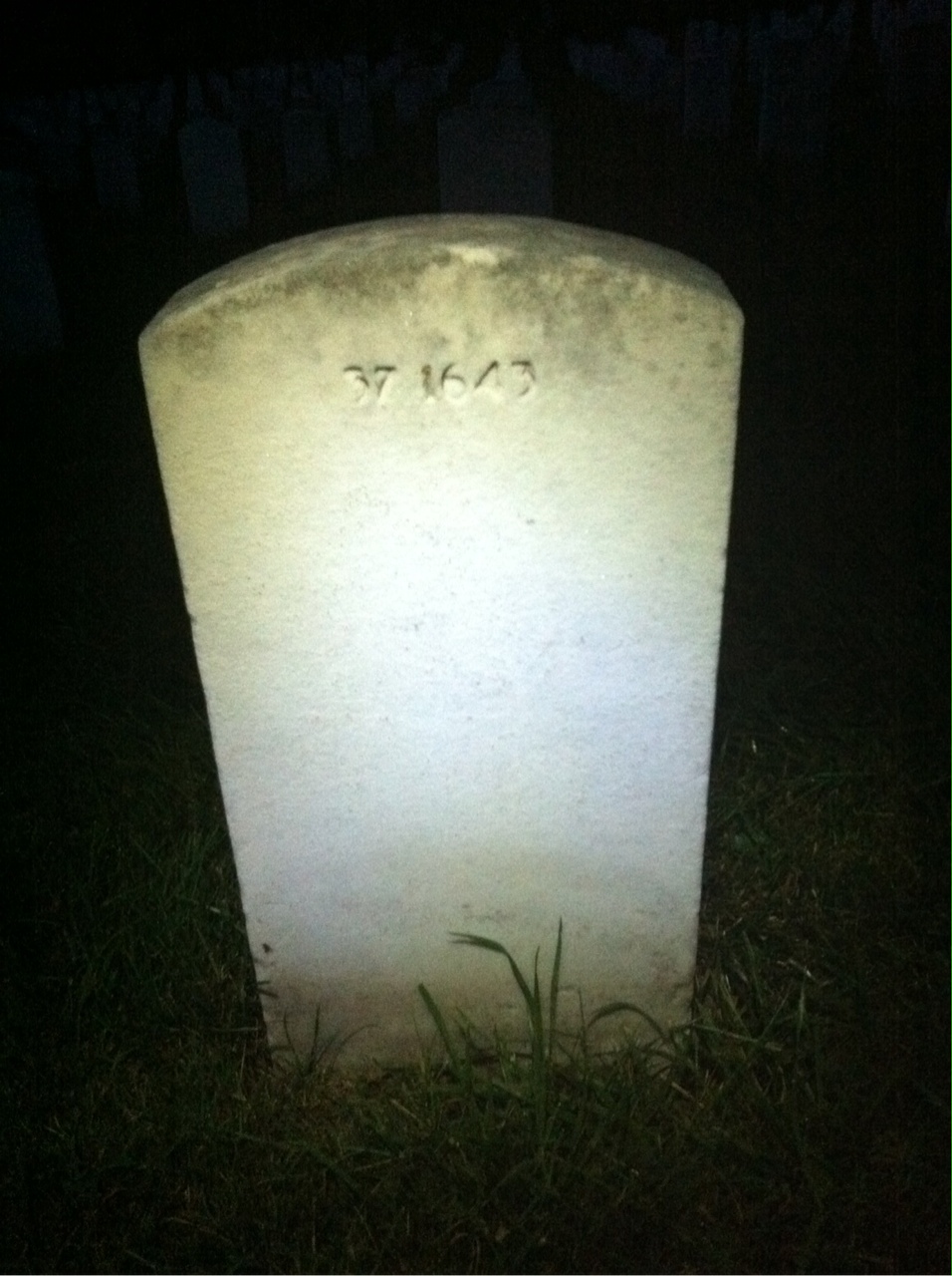 Back of headstone — Howard Muser