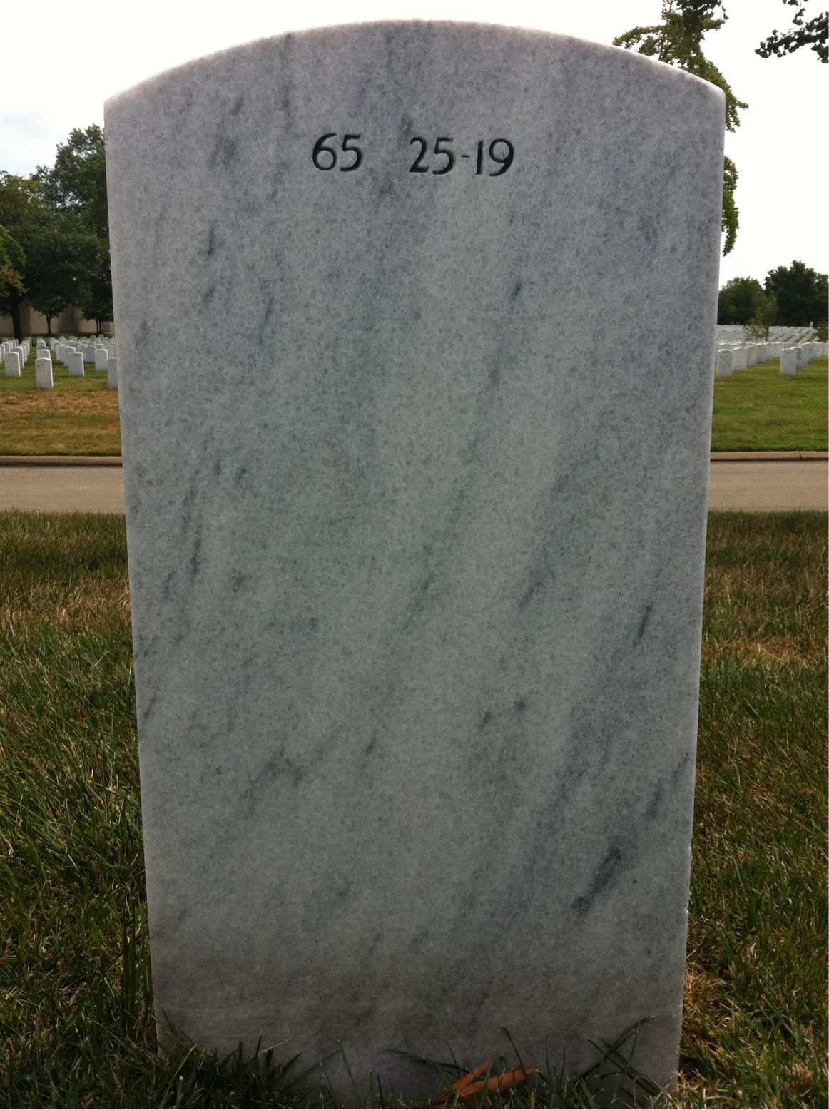 Back of headstone — Vivian Mizell