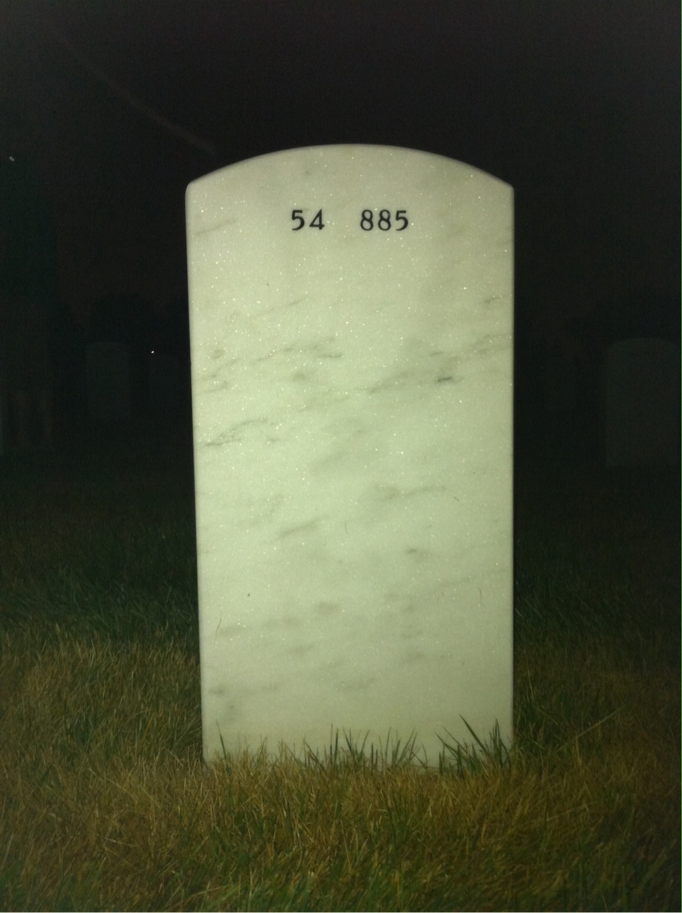 Back of headstone — Jesse Alexander