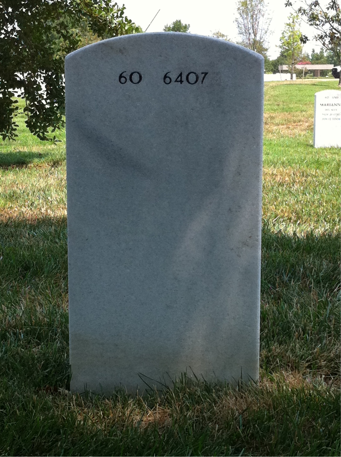 Back of headstone — Alonzo Mcgowan